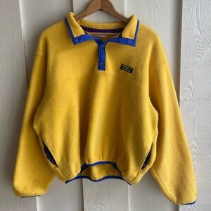 VINTAGE L.L. BEAN | Old Skool Logo | fleece sweatshirt with snaps